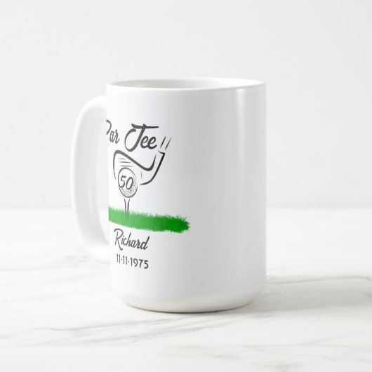 Par Off for an UnForeGettable 50th Birthday Party Koffiemok (Voorkant links)