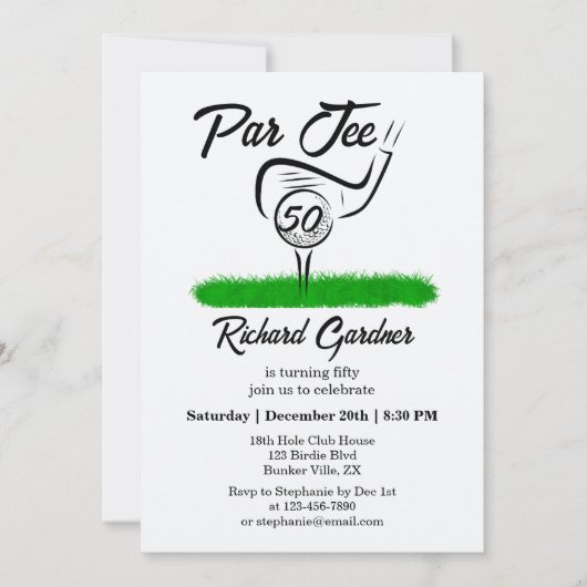 Par Off voor een UnForeGettable 50ste verjaardagsf Kaart (Voorkant)