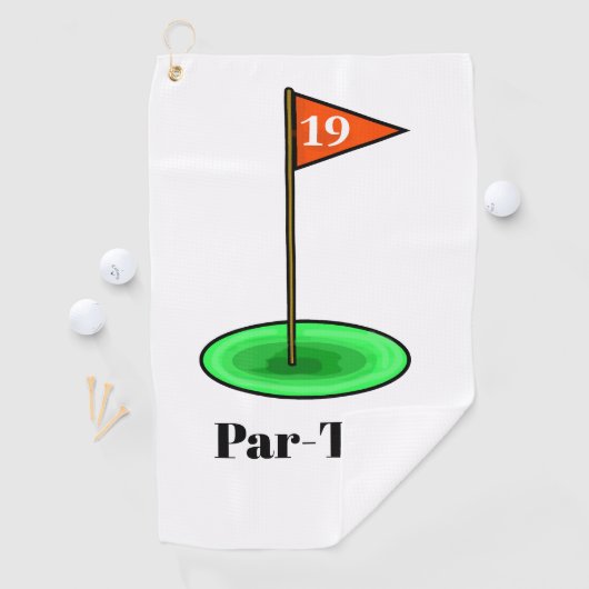Par-T-shirt 19th Hole Golfhanddoek (Insitu)