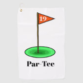 Par-T-shirt 19th Hole Golfhanddoek (Voorkant)
