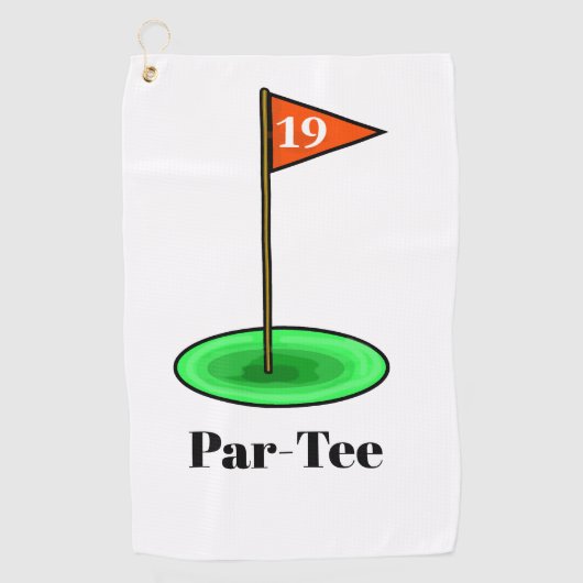 Par-T-shirt 19th Hole Golfhanddoek (Voorkant)