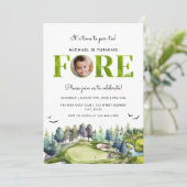 Par-t-shirt 4th Birthday Golf Eerste Verjaardag Fo Kaart (Staand voorkant)