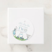 Par-T-shirt Blue Golf 2e verjaardagsfeest Bedankjes Labels (In situ)