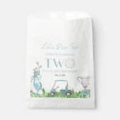 Par-T-shirt Blue Golf 2e verjaardagsfeest Bedankzakje (Voorkant)