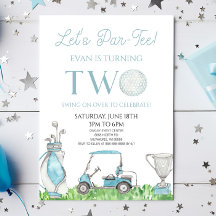 Par-T-shirt Blue Golf 2e verjaardagsfeest