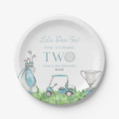 Par-T-shirt Blue Golf 2e verjaardagsfeest Papieren Bordje (Voorkant)