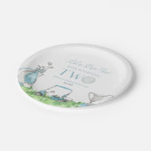 Par-T-shirt Blue Golf 2e verjaardagsfeest Papieren Bordje (Gekanteld)