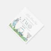 Par-T-shirt Blue Golf 2e verjaardagsfeest Servet (Hoek)