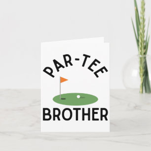 Par T-shirt Brother Funny Golf Verjaardagsfeestje  Kaart