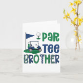 Par-t-shirt Brother Golf Lover Verjaardagsfeest Fa Kaart (Gele Bloem)