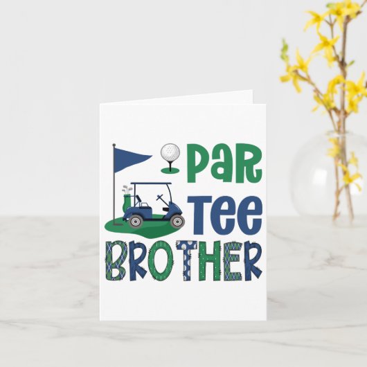 Par-t-shirt Brother Golf Lover Verjaardagsfeest Fa Kaart (Gele Bloem)