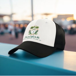 Par-T-shirt bruidsmeisjes monogram | Golf Bachelor Trucker Pet