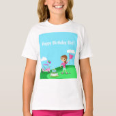 Par-T-shirt Chibi Girl Verjaardag Golffeest T-shirt (Voorkant)