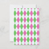 Par-T-shirt Chibi Girl Verjaardagsgolf Dankkaart Bedankkaart (Achterkant)