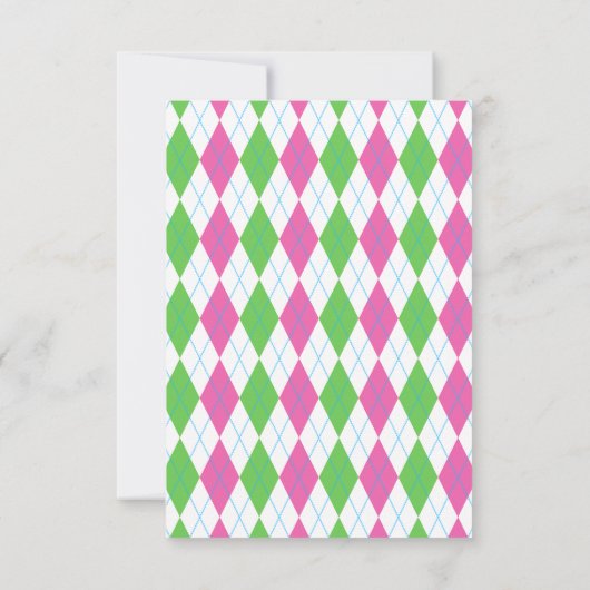 Par-T-shirt Chibi Girl Verjaardagsgolf Dankkaart Bedankkaart (Achterkant)