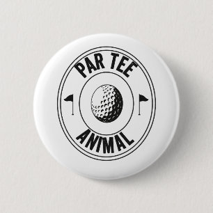 Par-T-shirt Dier grappig golfen Papa Gift Golf Ronde Button 5,7 Cm