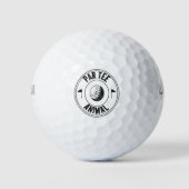 Par-T-shirt Dier grappig golfen Papa Gift Golfballen (Voorkant)