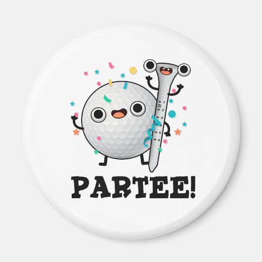 Par-T-shirt Funny Golf Pun Magneet (Voorkant)