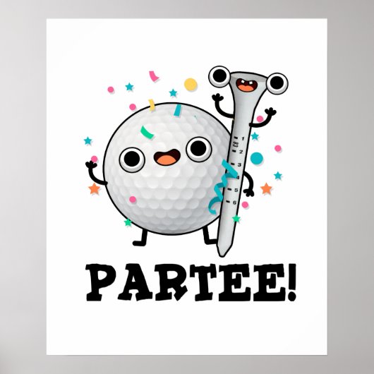 Par-T-shirt Funny Golf Pun Poster (Voorkant)