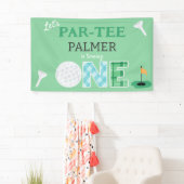 Par-t-shirt Golf 1e Verjaardag Golffeest Spandoek (Insitu)