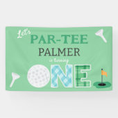 Par-t-shirt Golf 1e Verjaardag Golffeest Spandoek (Horizontaal)