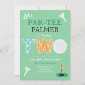 Par-t-shirt Golf 2e Verjaardag Golfen Kaart (Voorkant)