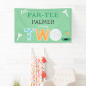 Par-t-shirt Golf 2e Verjaardag Golffeest Spandoek (Insitu)