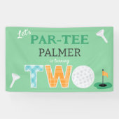 Par-t-shirt Golf 2e Verjaardag Golffeest Spandoek (Horizontaal)