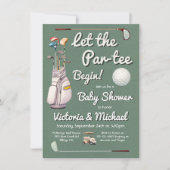 Par-t-shirt Golf Baby shower Kaart (Voorkant)