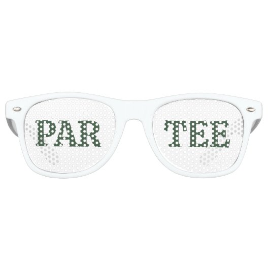 Par-T-shirt Golf Pun Fun Retro Zonnebril (Voorkant)