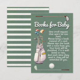 Par-t-shirt Golfboeken voor baby shower Kaart