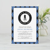 Par T-shirt Golfer Plaid Grappig Verjaardagsfeestj Kaart (Staand voorkant)