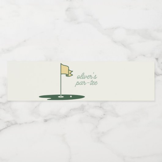 Par-T-shirt golfthema Waterflesetiket Waterfles Etiket (Enkel label)