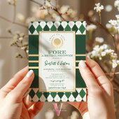 PAR-T-SHIRT Green Golf BRIDAL Douche Uitnodiging