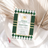 PAR-T-SHIRT Green Golf BRIDAL Douche Uitnodiging