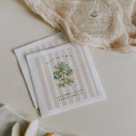 Par-T-shirt in Palm Springs | Golf Bachelorette Servet<br><div class="desc">Voeg een chique finishing touch toe aan uw Golf Bachelorette Party met dit stijlvolle servet. Met neutrale cabanestrepen, waterverf palmen en golfbaandetails is dit ontwerp ideaal voor cocktails, appetizers of desserttafels. Gepersonaliseerd met de naam van de bruid-to-be en de details van het evenement, het coördineert prachtig met uw Par-T-shirt in...</div>