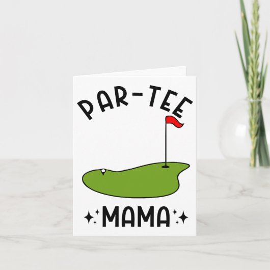 Par-t-shirt Mama Golfverjaardagsfeestje Mama Kaart (Voorkant)