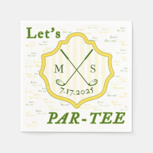 Par-t-shirt met golfthema servet