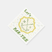 Par-t-shirt met golfthema servet (Hoek)