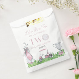 Par-T-shirt Pink Golf 2e verjaardagsfeest Bedankzakje