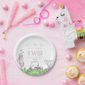 Par-T-shirt Pink Golf 2e verjaardagsfeest Papieren Bordje (Feest)