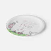 Par-T-shirt Pink Golf 2e verjaardagsfeest Papieren Bordje (Gekanteld)