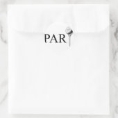 Par (t-shirt) ronde sticker (Tas)