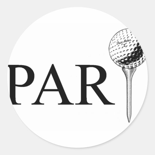 Par (t-shirt) ronde sticker (Voorkant)