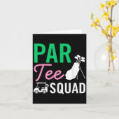 Par T-shirt Squad Funny Verjaardagsfeest Golfspele Kaart (Gele Bloem)