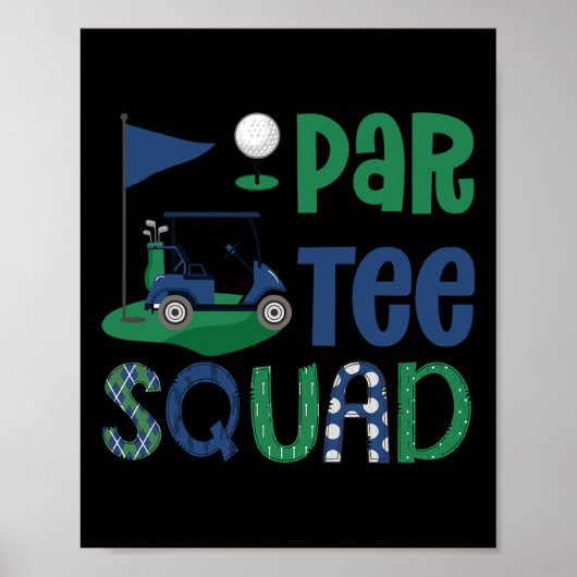 Par-t-shirt Squad Golfliefhebber Verjaardagsfeestj Poster (Voorkant)