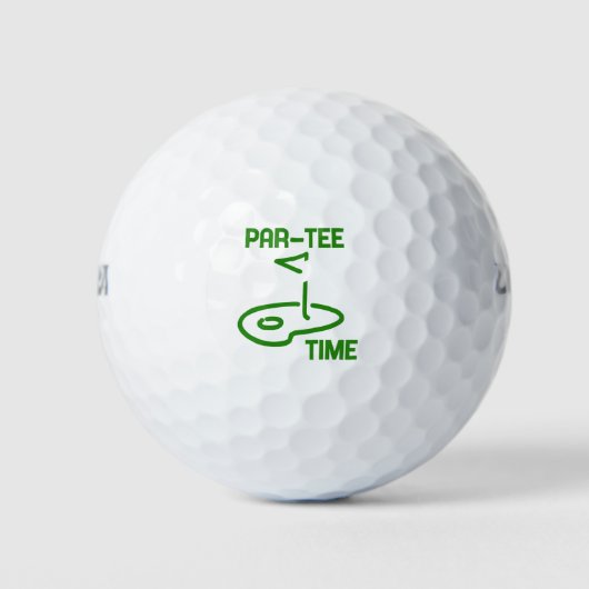 Par T-shirt Tijd Golfballen (Voorkant)