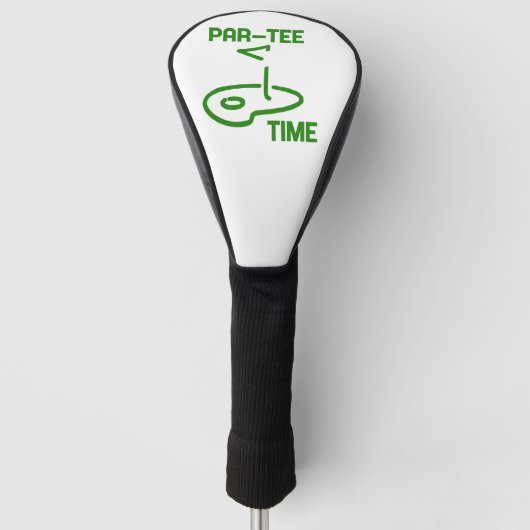 Par T-shirt Tijd Golfheadcover (Voorkant)