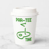 Par T-shirt Tijd Papieren Bekers (Achterkant)