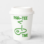 Par T-shirt Tijd Papieren Bekers (Voorkant)